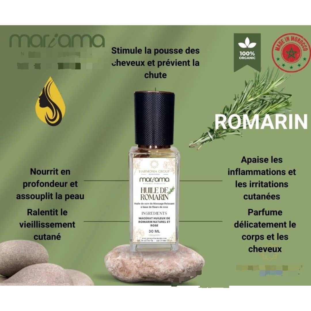 huiles essentielles pour cheveux et corps de la marque Mariama