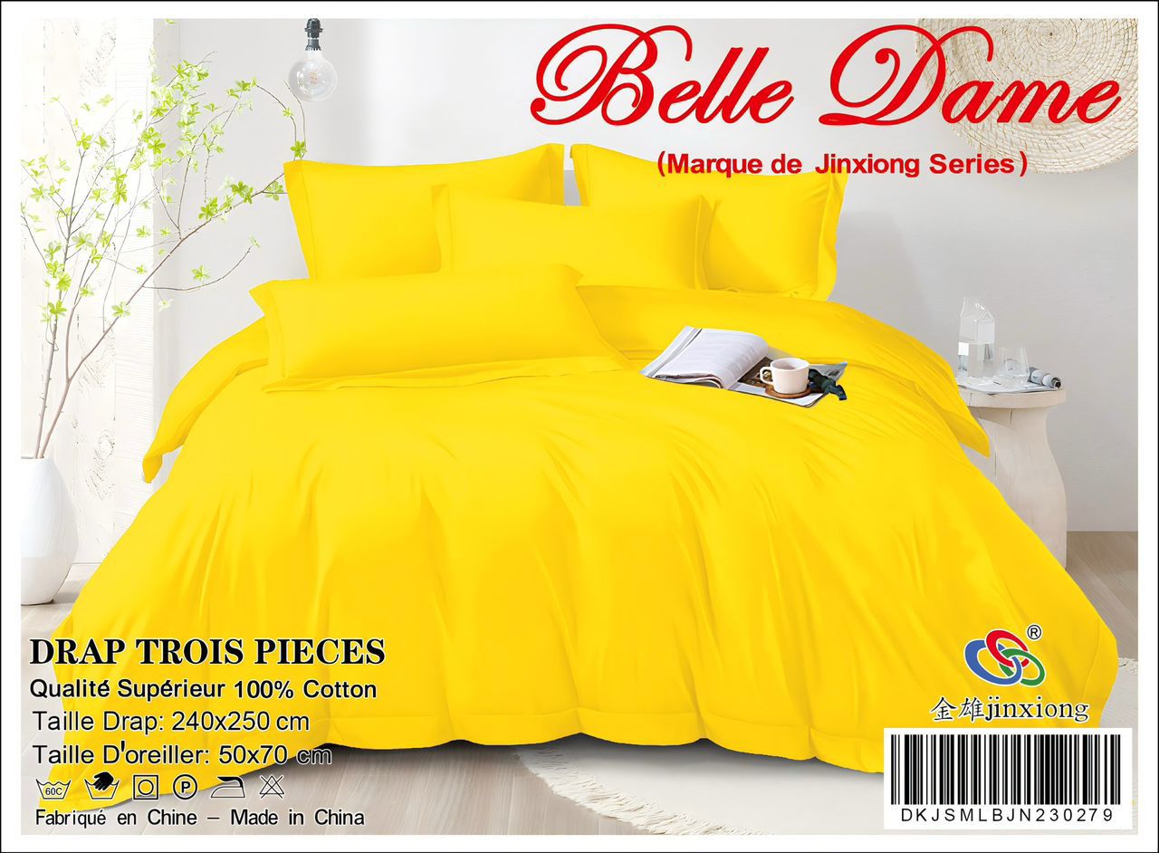 DRAPS DE LITS EN COTON-3PCS