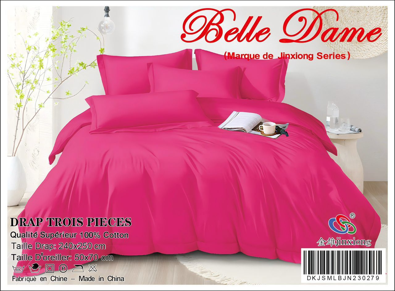 DRAPS DE LITS EN COTON-3PCS