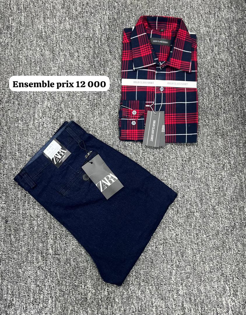 Ensemble pantalon et chemise homme Élégant, moderne et confortable