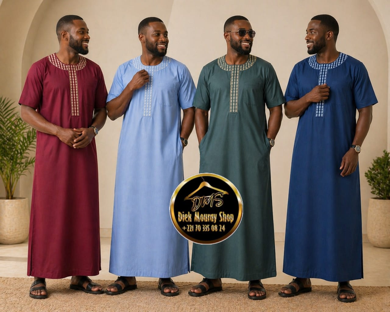 Dialaba  courtes manches sans pantalon en coton