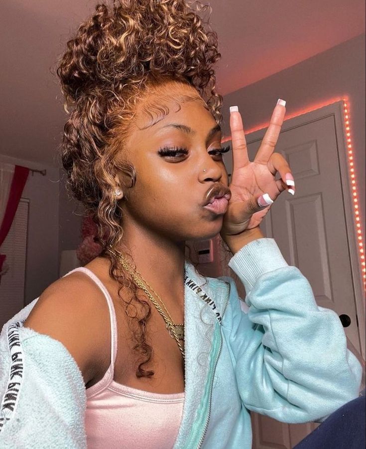 Perruque Bouclée Rousse Lace Frontal