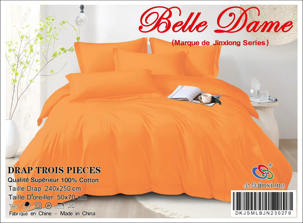 DRAPS DE LITS EN COTON-3PCS