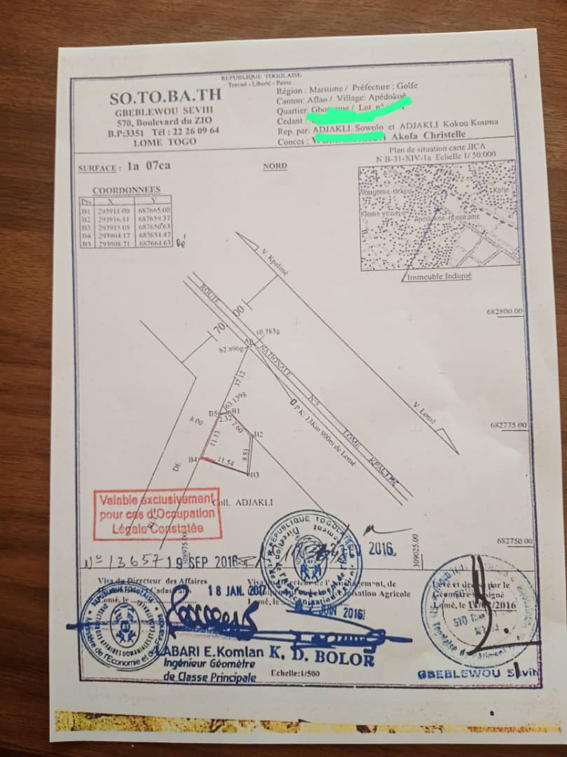 Terrain à vendre à Lomé
