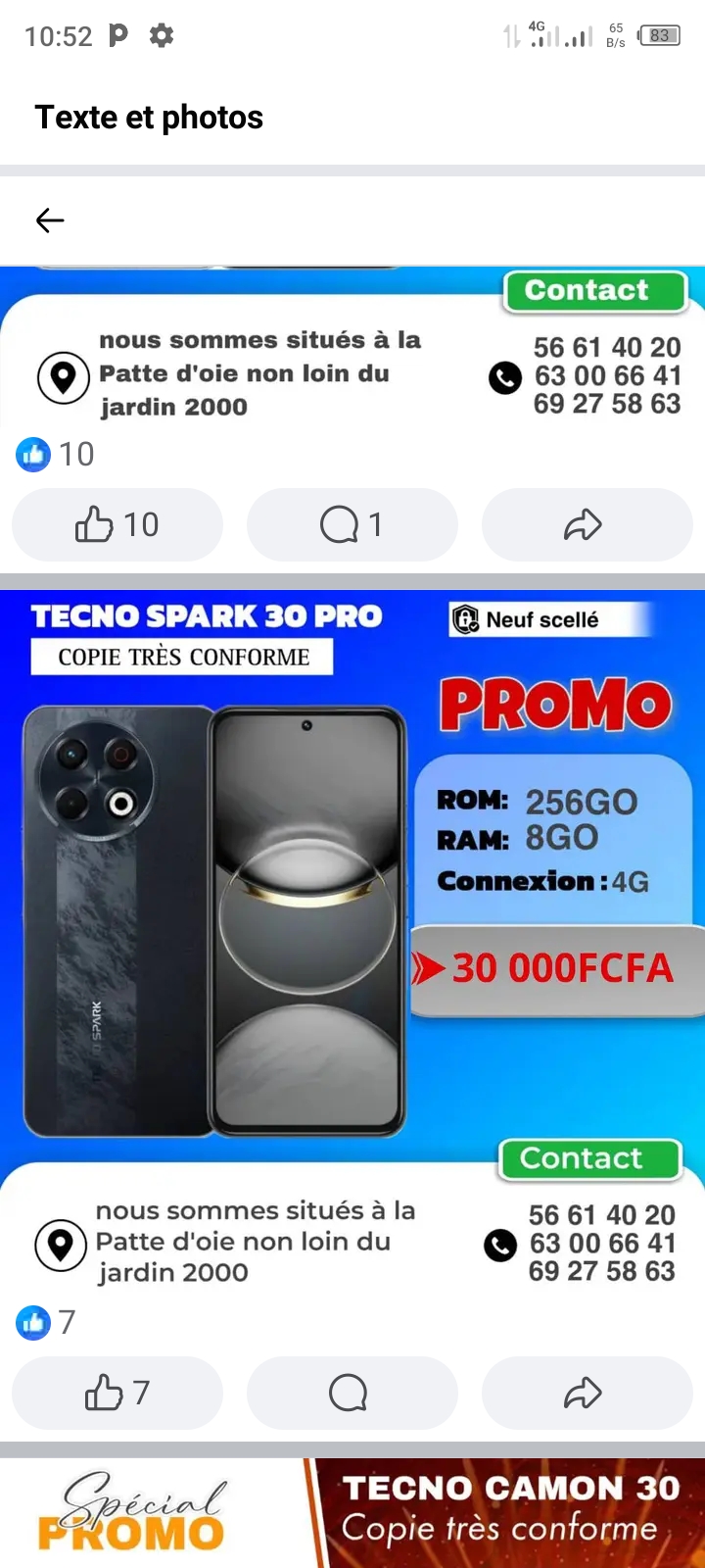 Tecno spark 30 256go