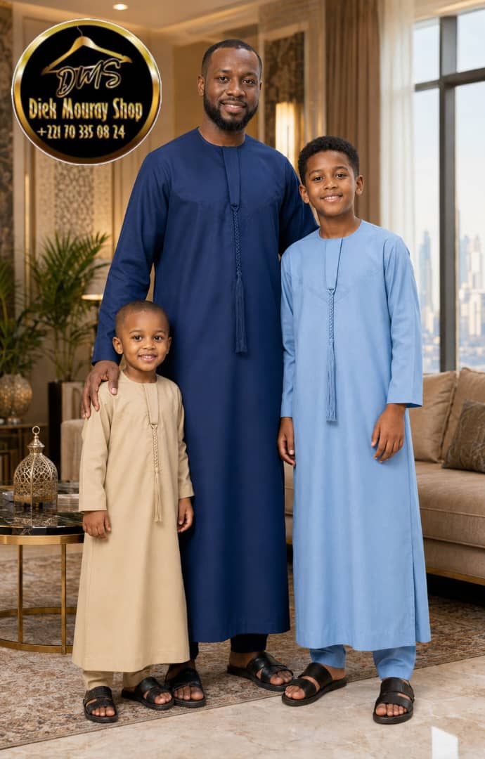 Abaya Emirates pour enfants et adultes