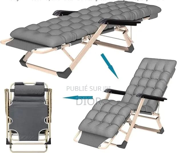 Chaise pliante longue avec housse
