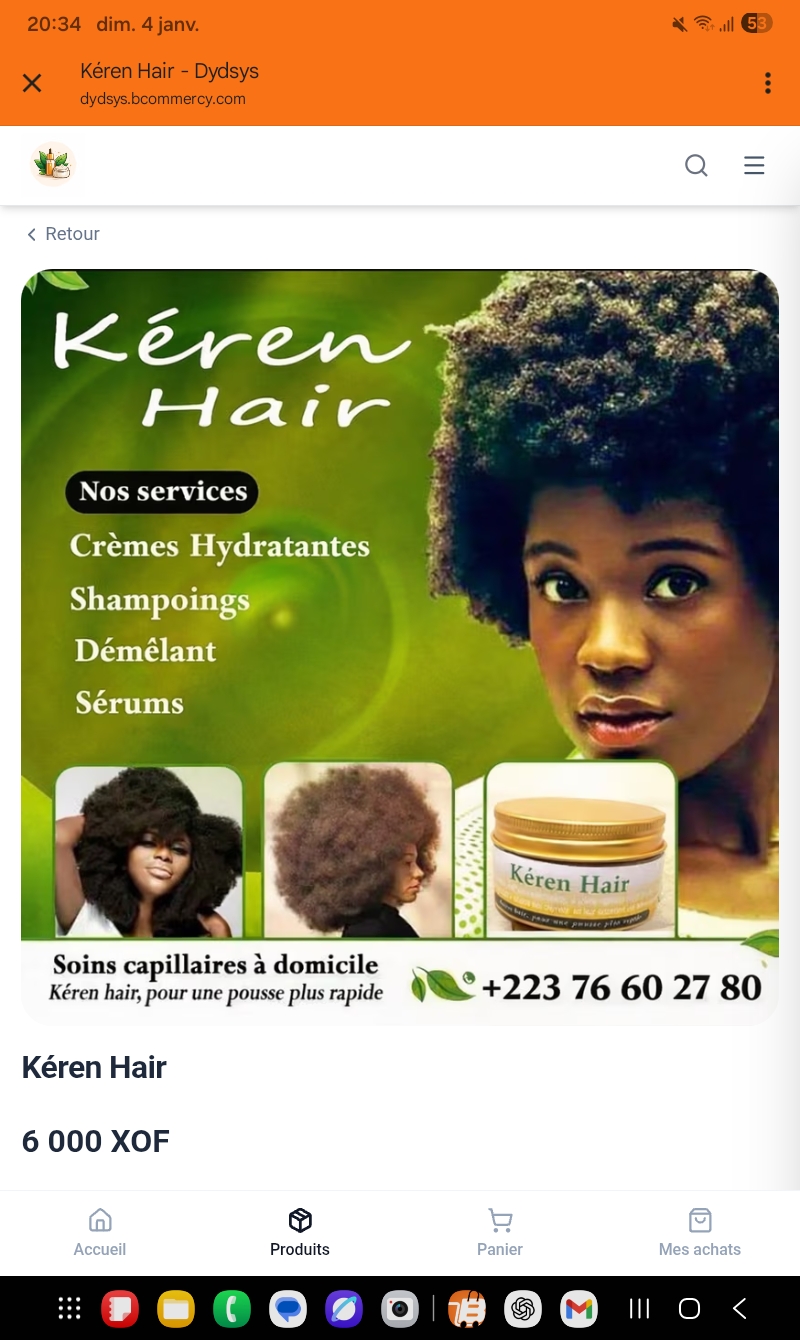 Crème capillaire Kéren Hair à vendre à Bamako
