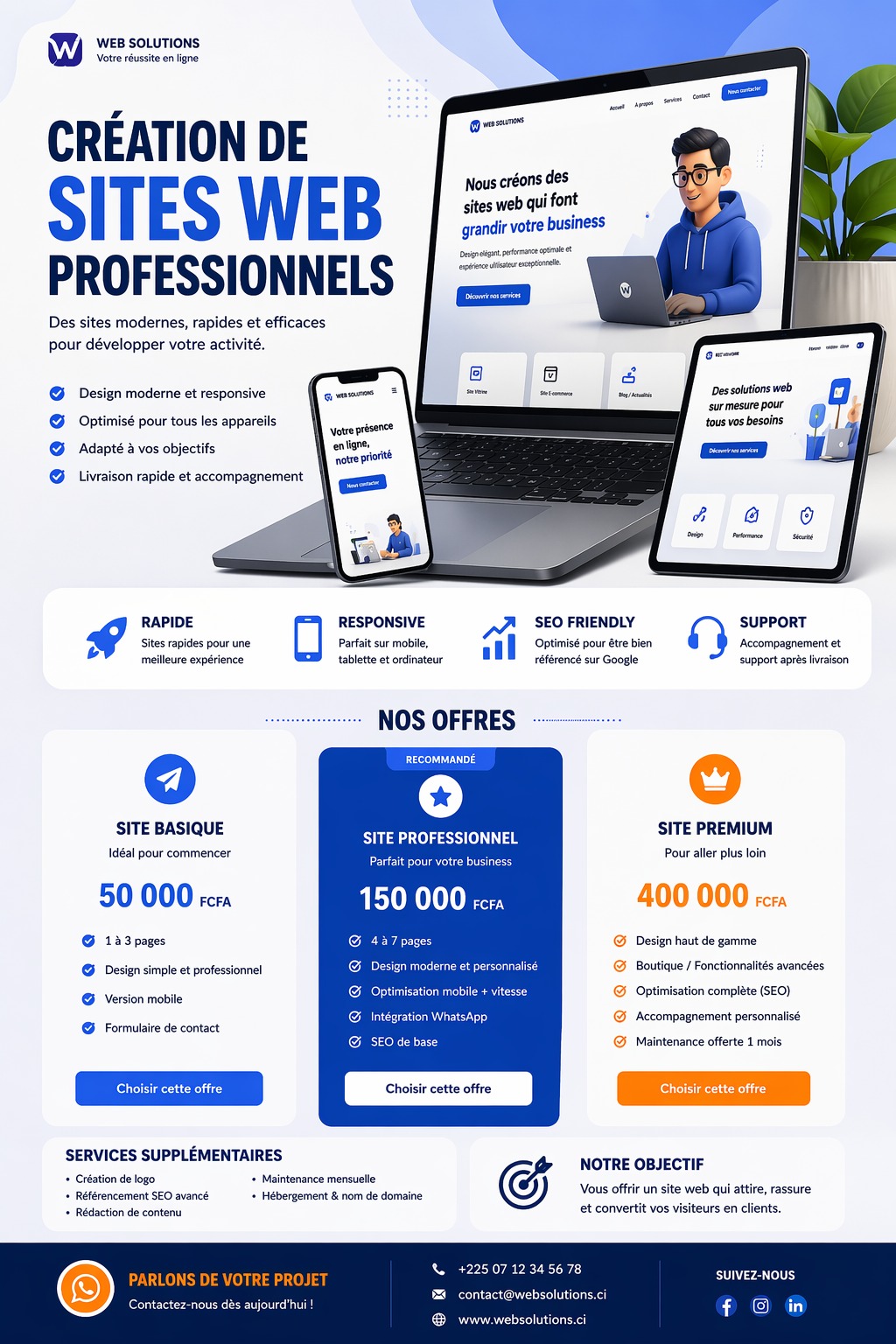 Création de site web pour entreprises et entrepreneurs