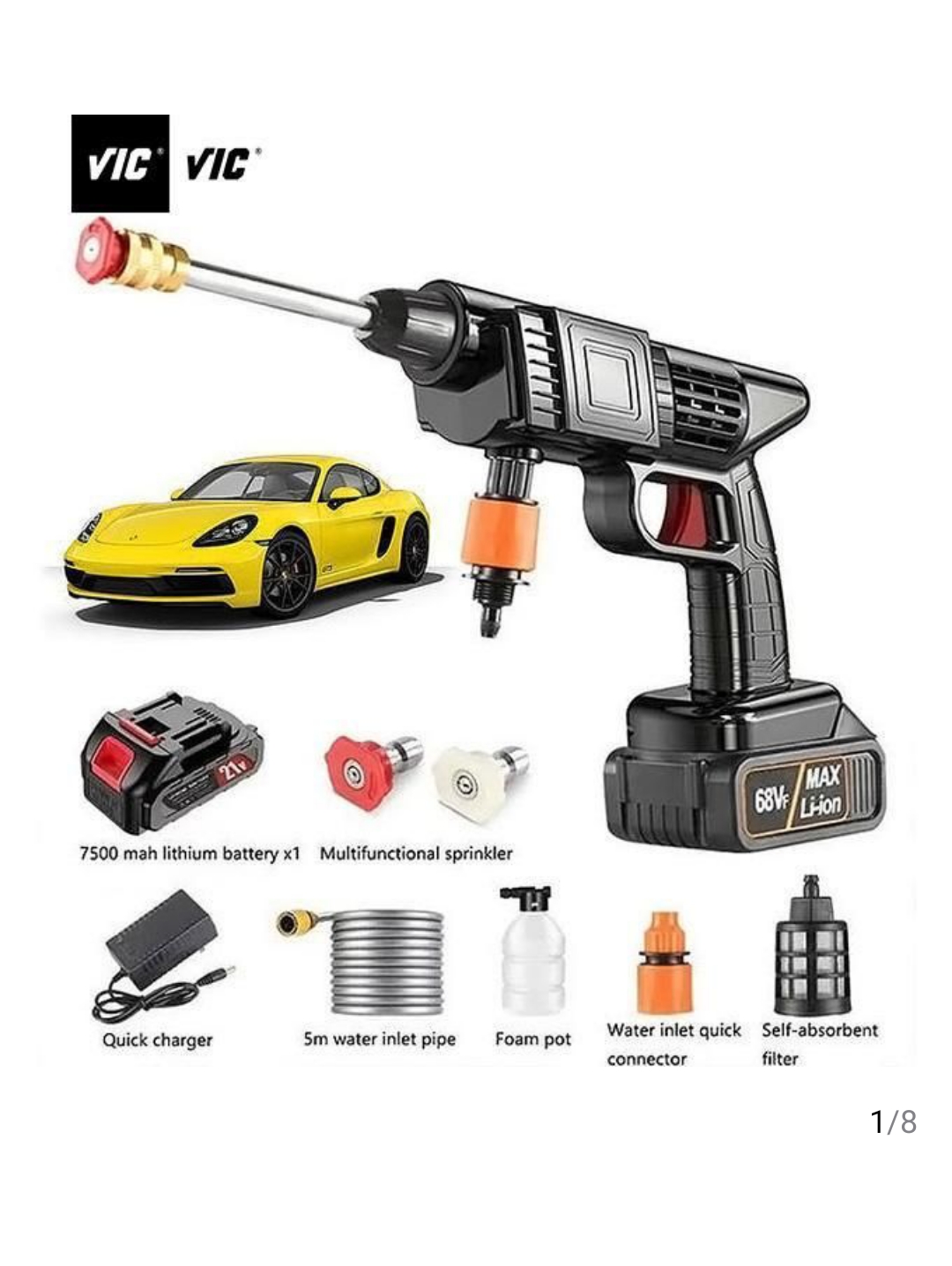 Pistolet de lavage voiture moto et autre