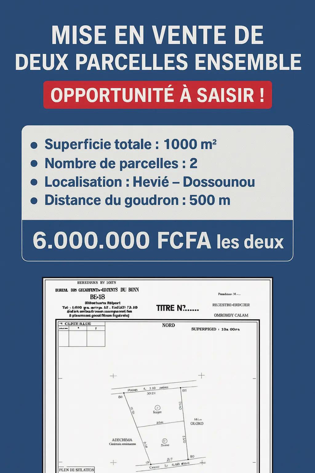 Deux parcelles ensemble