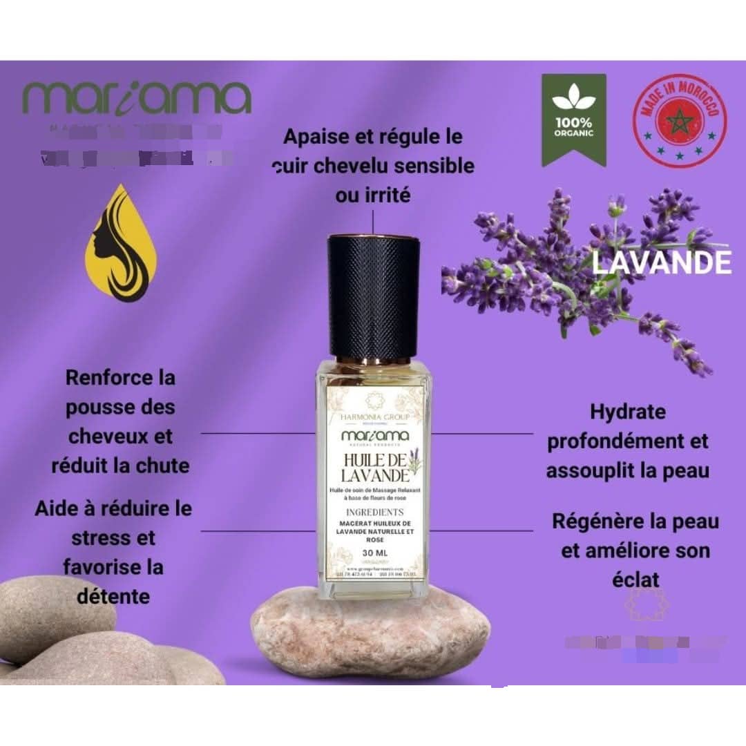 huiles essentielles pour cheveux et corps de la marque Mariama