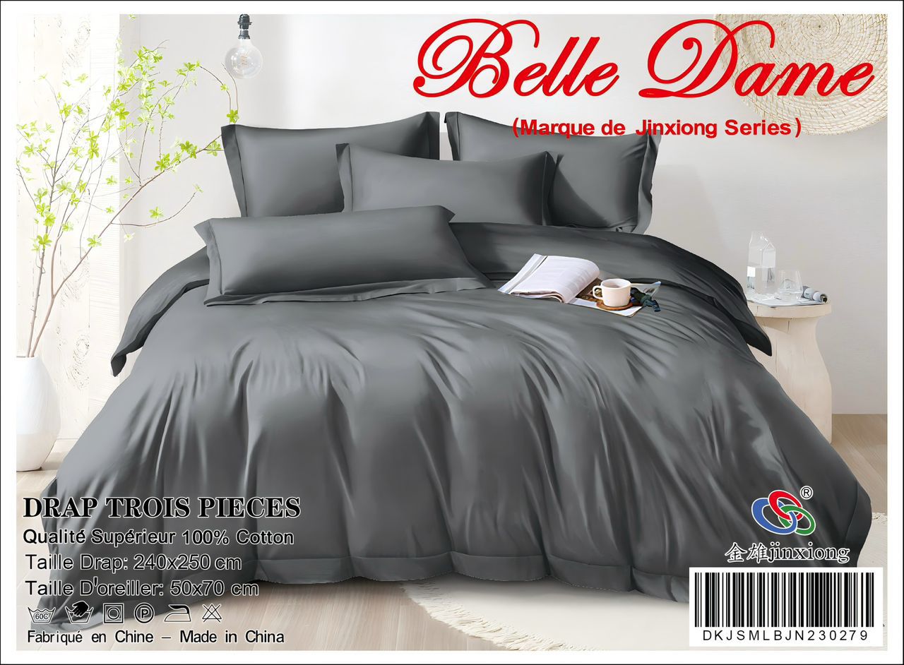 DRAPS DE LITS EN COTON-3PCS