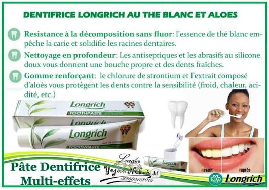 Pâte Dentifrice Longrich – Soin Complet Naturel | Blancheur & Protection Gencives