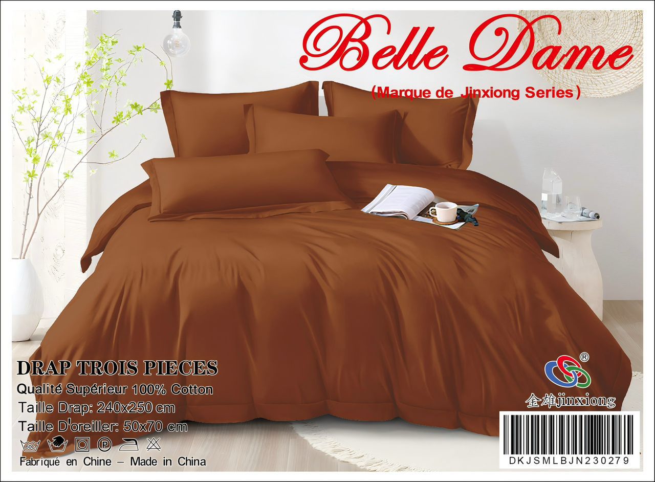 DRAPS DE LITS EN COTON-3PCS