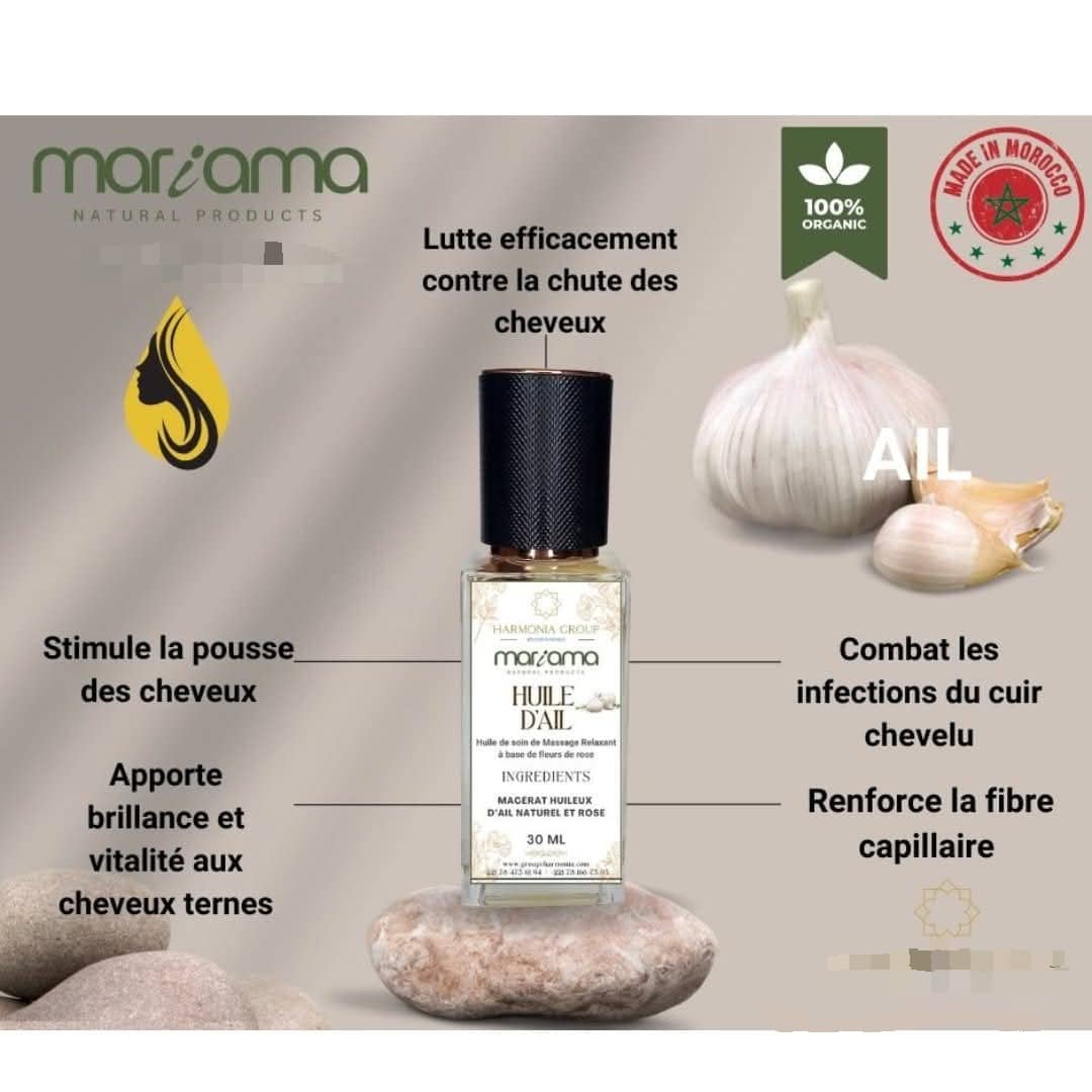 huiles essentielles pour cheveux et corps de la marque Mariama