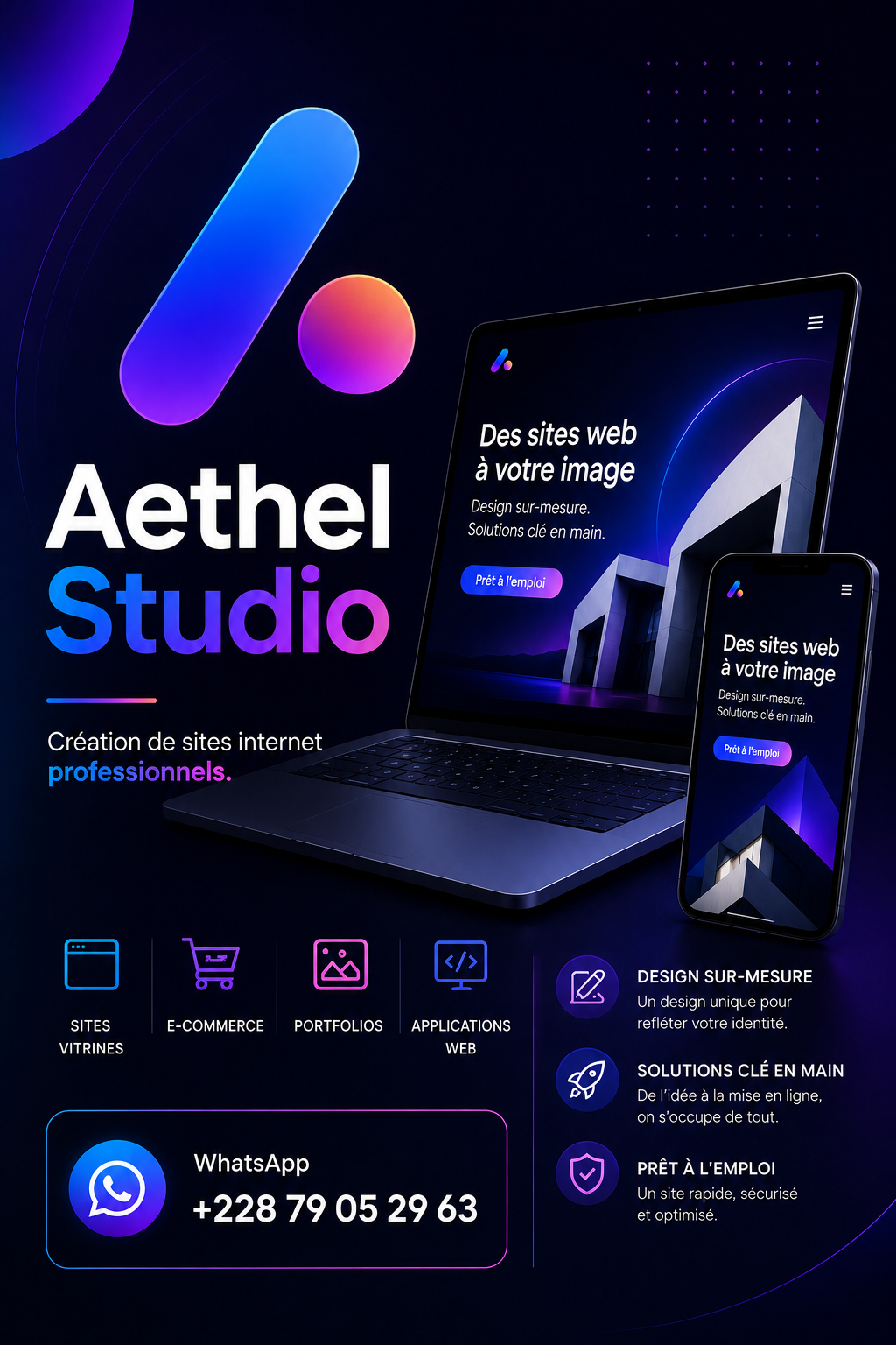 Création de site web , E-commerce, Boutique en ligne