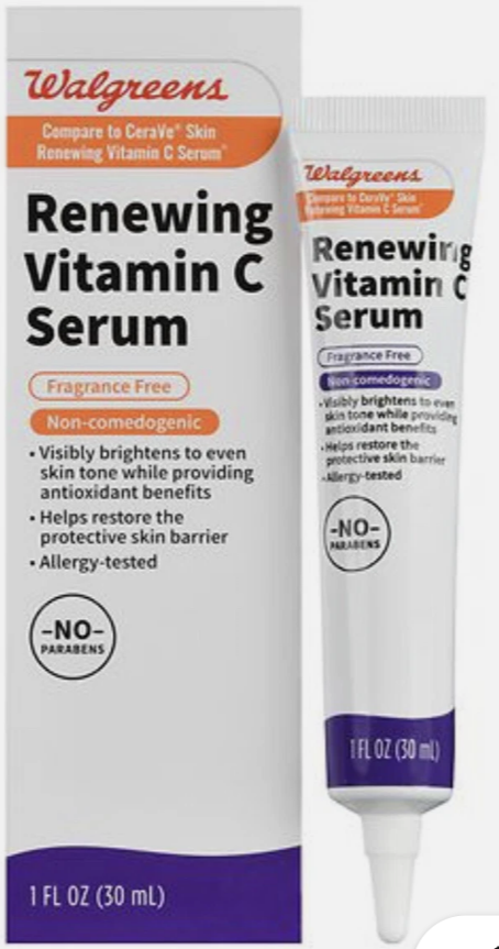 Sérum renouvelant à la vitamine C, un produit de soin de la peau sans parfum.