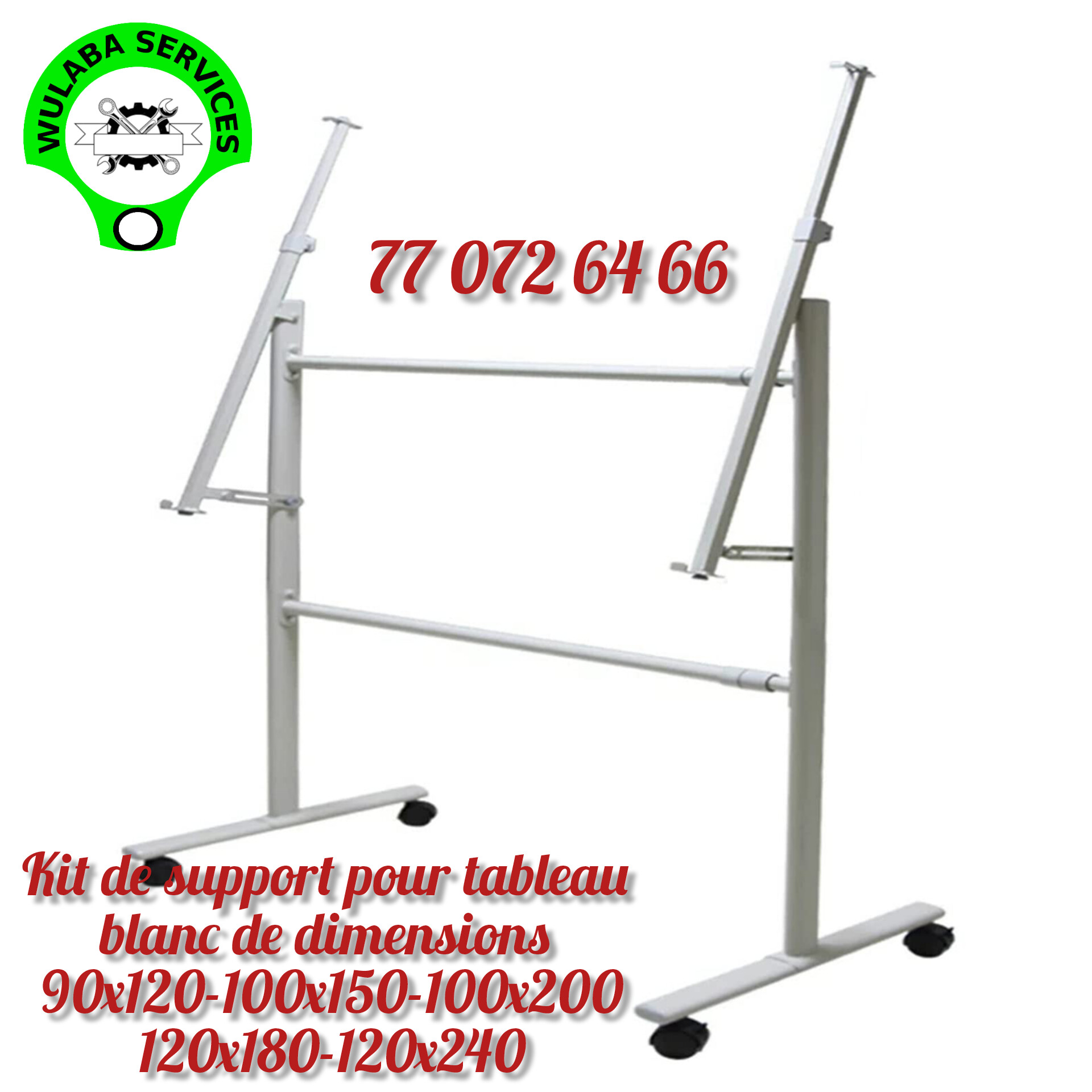 SUPPORT DE TABLEAU BLANC EFFACABLE