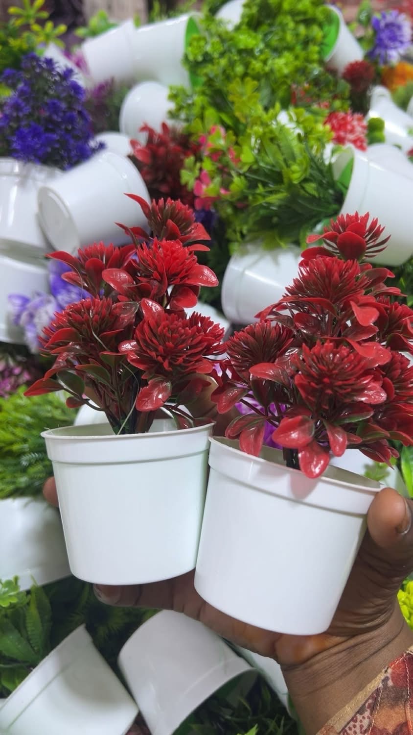 Fleurs artificielles décoratives en pot Plantes