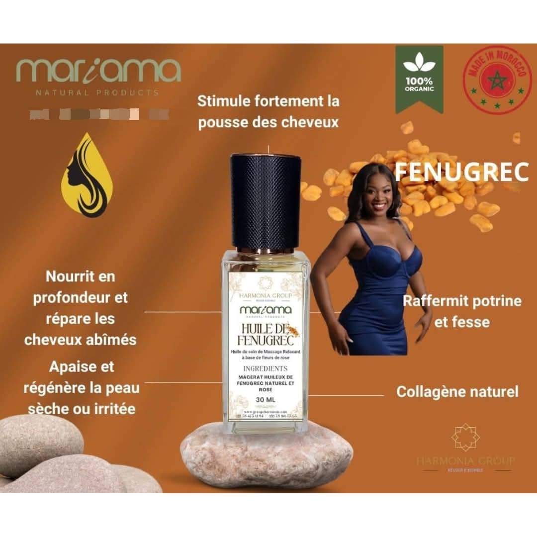 huiles essentielles pour cheveux et corps de la marque Mariama