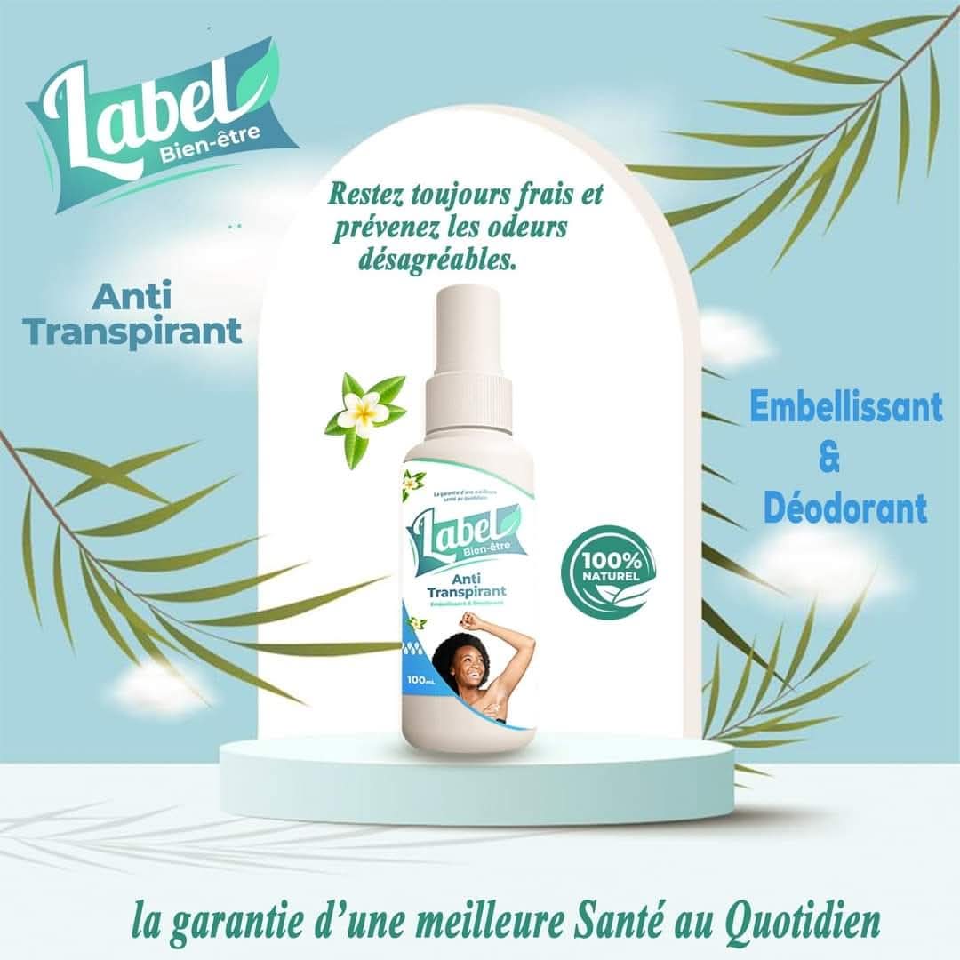 Anti-Transpirant Naturel Puissant – Déodorant Éclaircissant Aisselles 100 ml