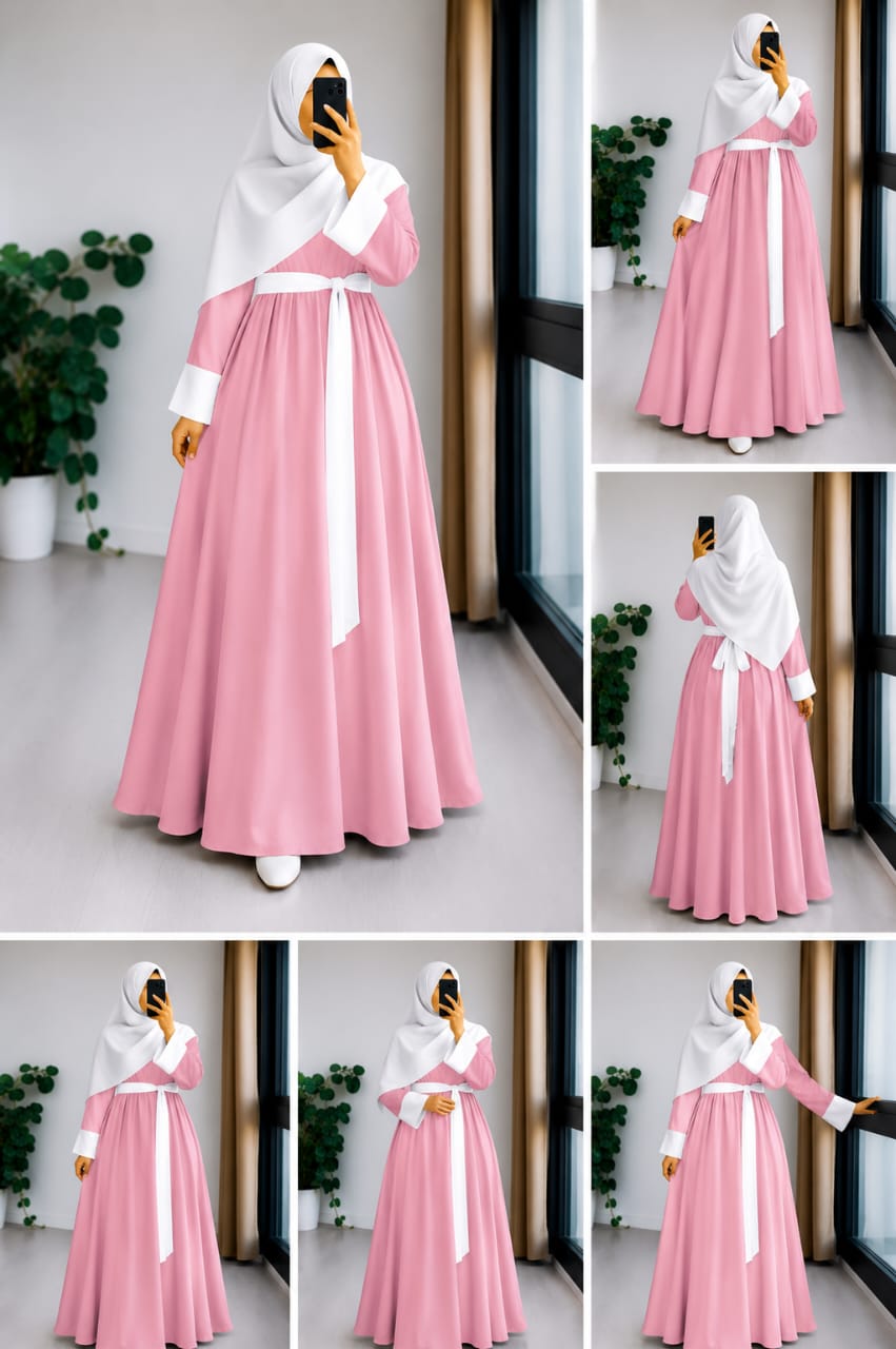 Robe Longue Femme avec Hijab – Plusieurs Couleurs