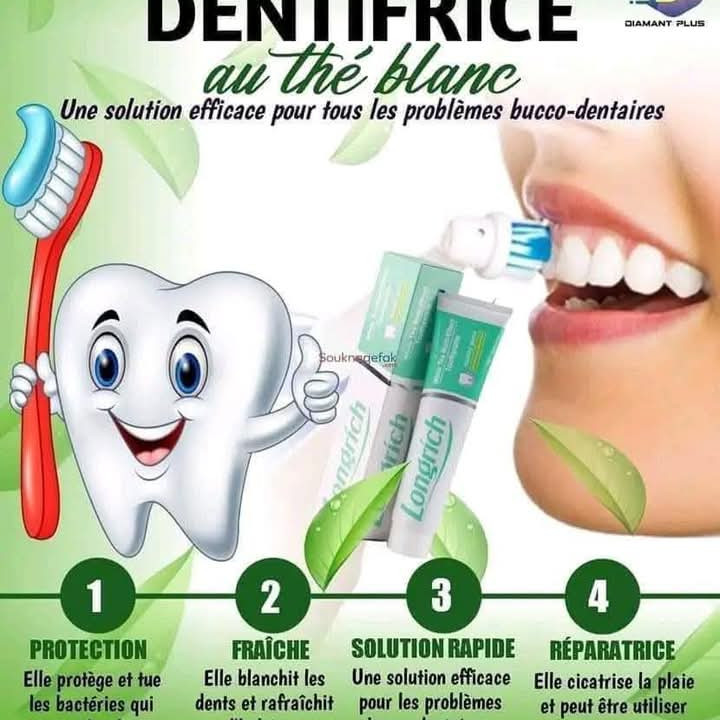 Pâte Dentifrice Longrich – Soin Complet Naturel | Blancheur & Protection Gencives